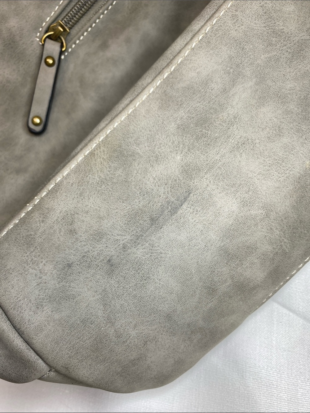 boc Gray Suede-Style hobo Shoulder Crossbody Bag adjustable strap - Picture 7 of 15